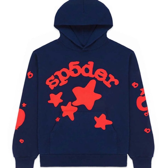 Sp5der Other - Sp5der 555 Beluga hoodie, ‘Navy’